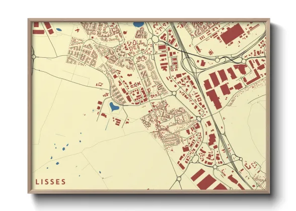 Une affiche de carte sur Lisses