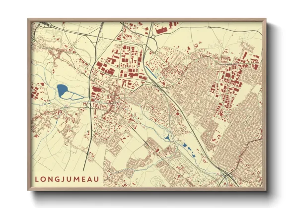 Une affiche de carte sur Longjumeau