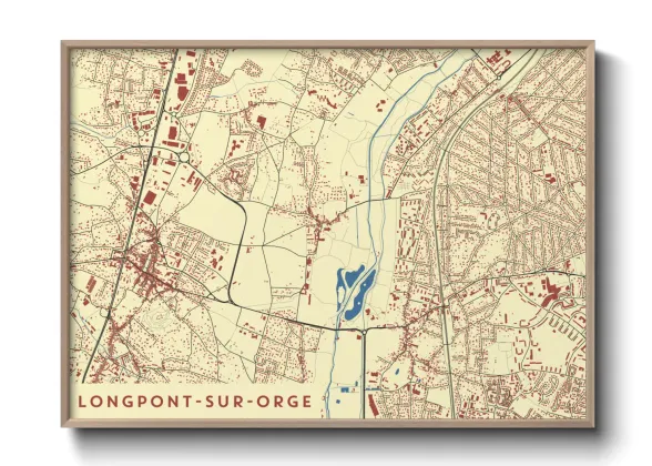 Une affiche de carte sur Longpont-sur-Orge