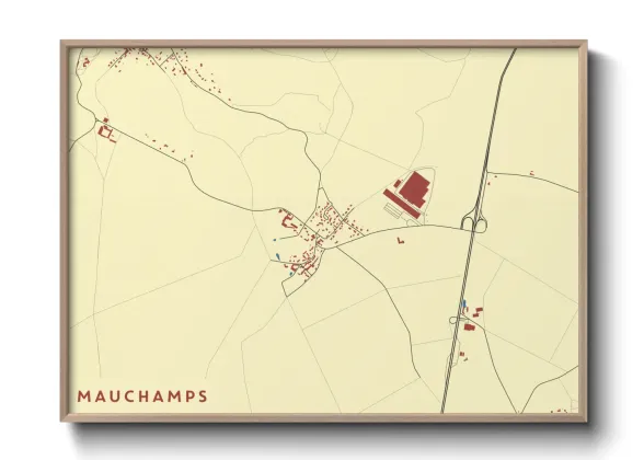 Une affiche de carte sur Mauchamps