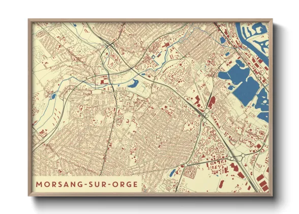 Une affiche de carte sur Morsang-sur-Orge