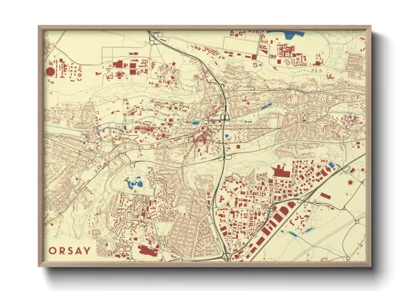 Une affiche de carte sur Orsay