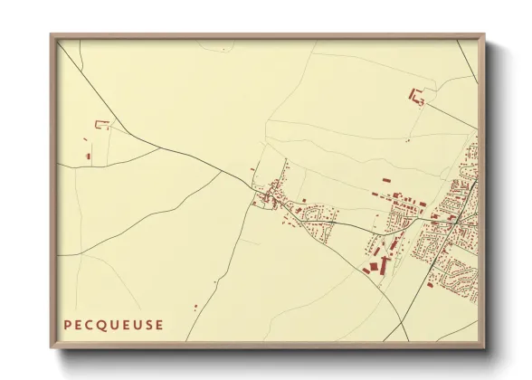 Une affiche de carte sur Pecqueuse