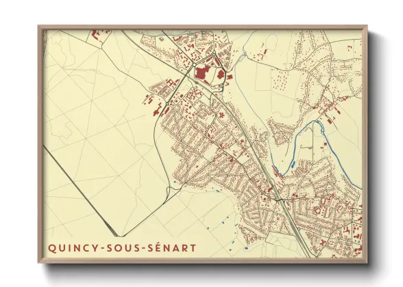 Une affiche de carte sur Quincy-sous-Sénart
