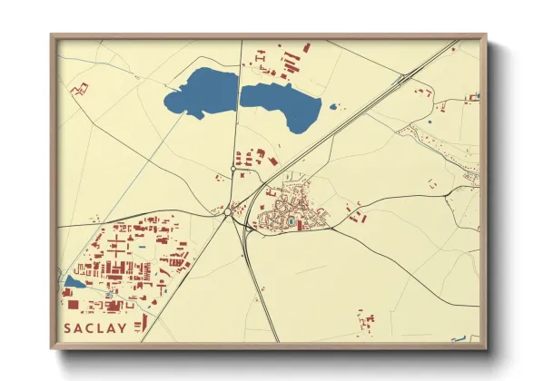 Une affiche de carte sur Saclay