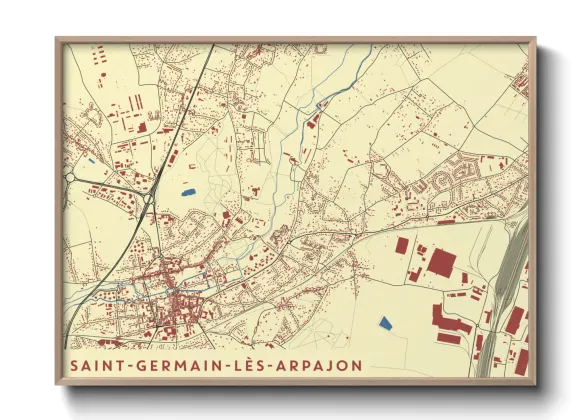 Une affiche de carte sur Saint-Germain-lès-Arpajon