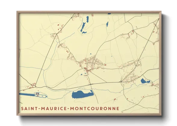 Une affiche de carte sur Saint-Maurice-Montcouronne