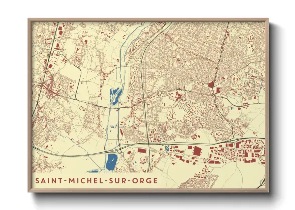 Une affiche de carte sur Saint-Michel-sur-Orge
