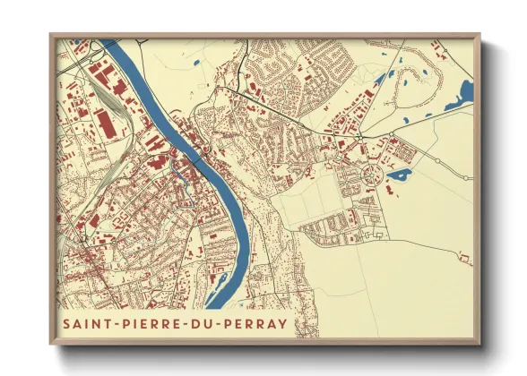 Une affiche de carte sur Saint-Pierre-du-Perray