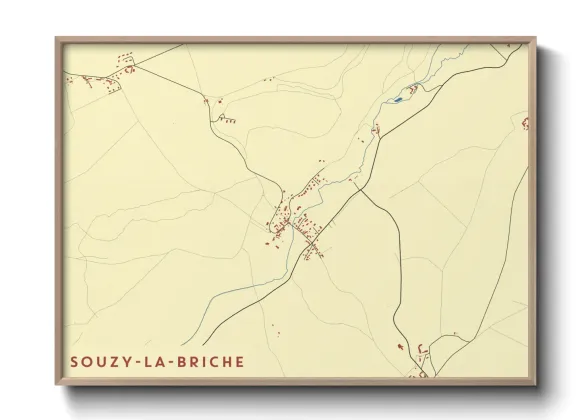 Une affiche de carte sur Souzy-la-Briche