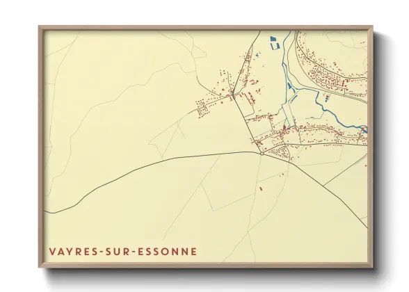 Une affiche de carte sur Vayres-sur-Essonne