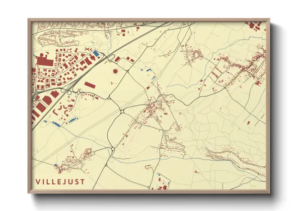 Une affiche de carte sur Villejust