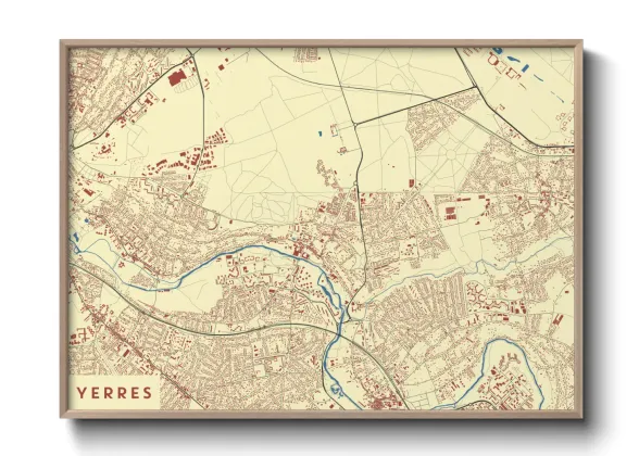 Une affiche de carte sur Yerres