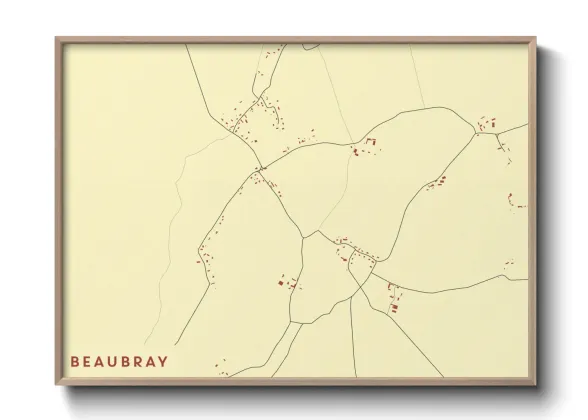 Une affiche de carte sur Beaubray