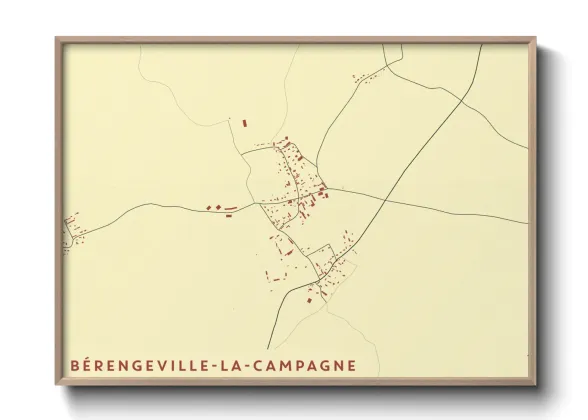 Une affiche de carte sur Bérengeville-la-Campagne