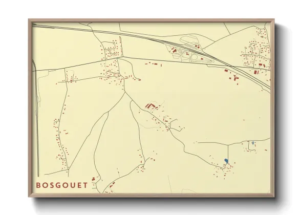 Une affiche de carte sur Bosgouet