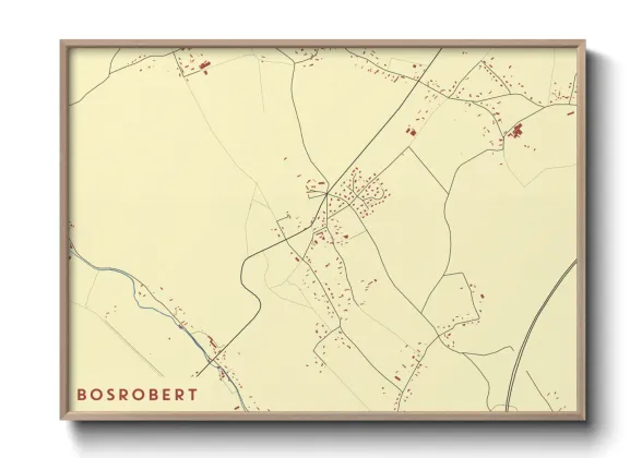 Une affiche de carte sur Bosrobert