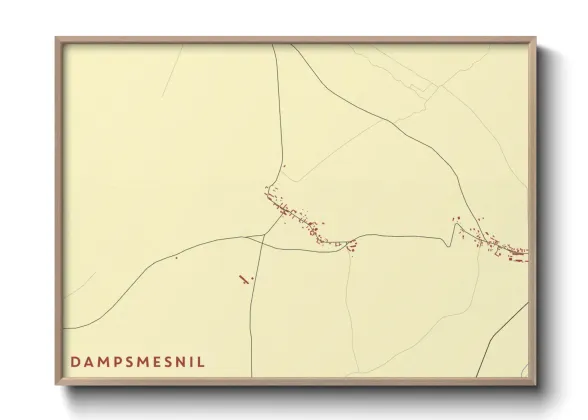 Une affiche de carte sur Dampsmesnil