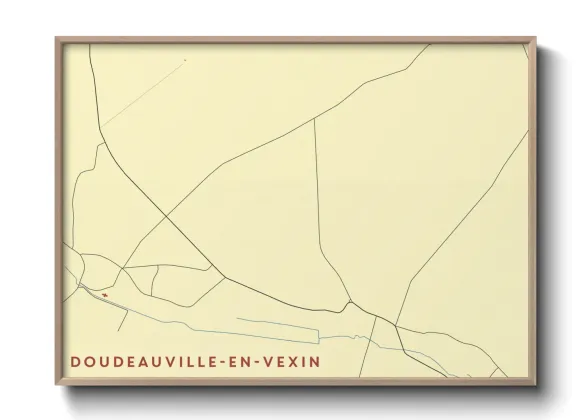 Une affiche de carte sur Doudeauville-en-Vexin