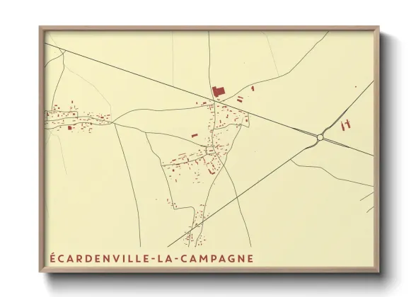 Une affiche de carte sur Écardenville-la-Campagne