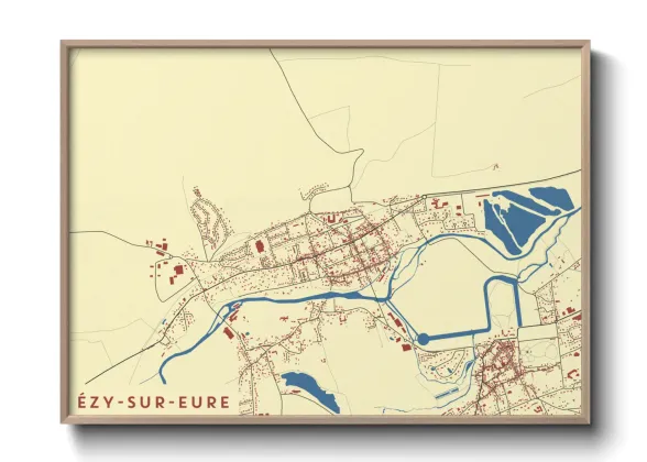Une affiche de carte sur Ézy-sur-Eure