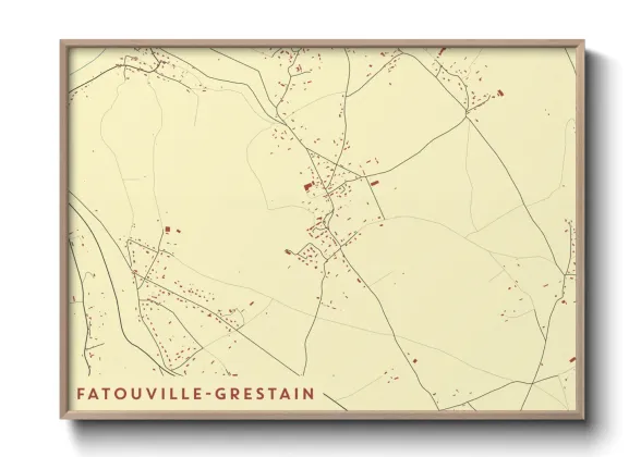 Une affiche de carte sur Fatouville-Grestain