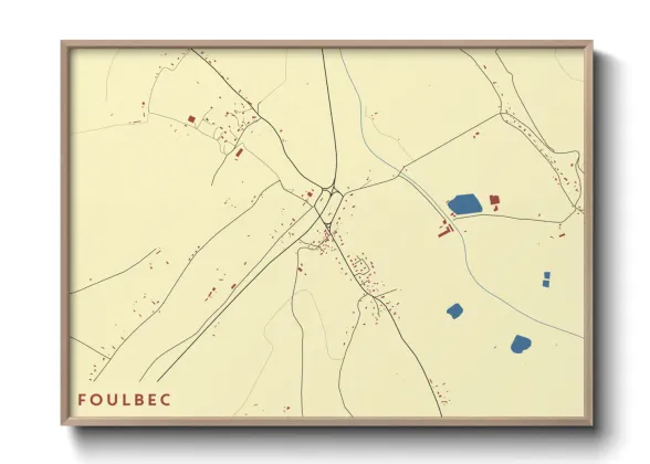 Une affiche de carte sur Foulbec