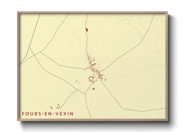 Une affiche de carte sur Fours-en-Vexin