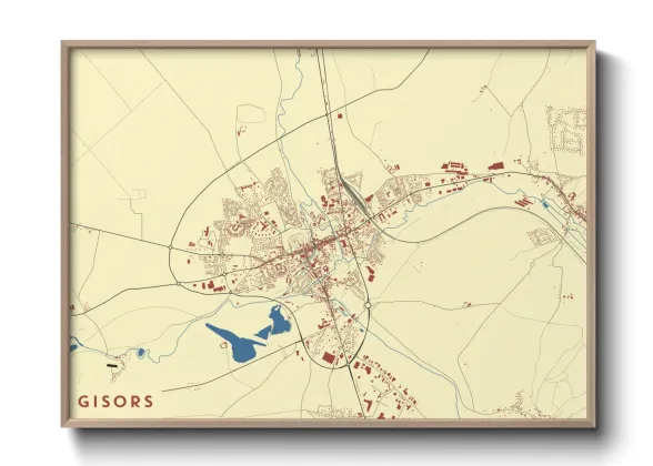Une affiche de carte sur Gisors