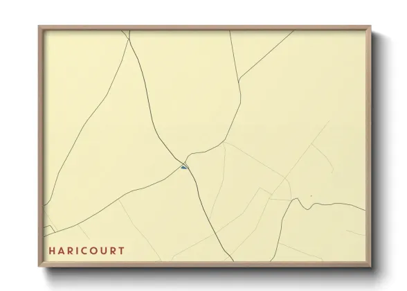 Une affiche de carte sur Haricourt