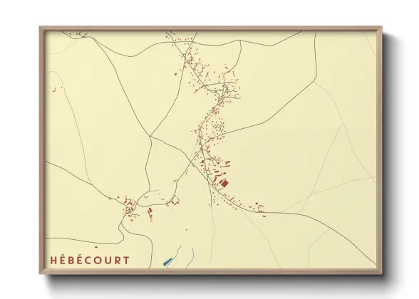 Une affiche de carte sur Hébécourt