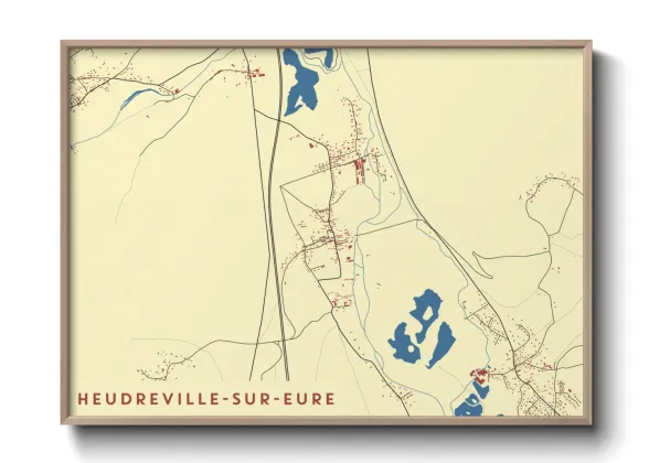 Une affiche de carte sur Heudreville-sur-Eure