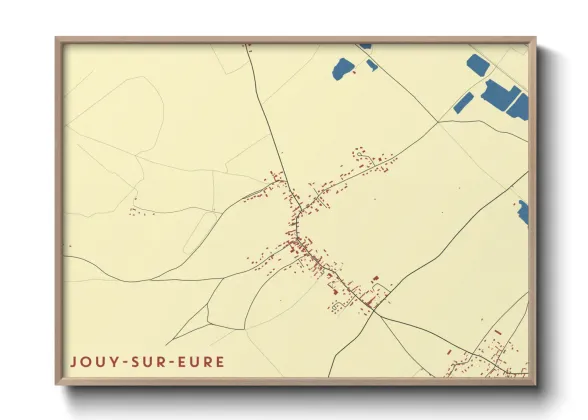 Une affiche de carte sur Jouy-sur-Eure