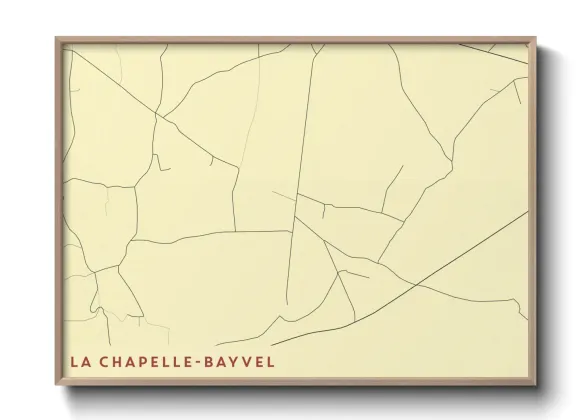 Une affiche de carte sur La Chapelle-Bayvel