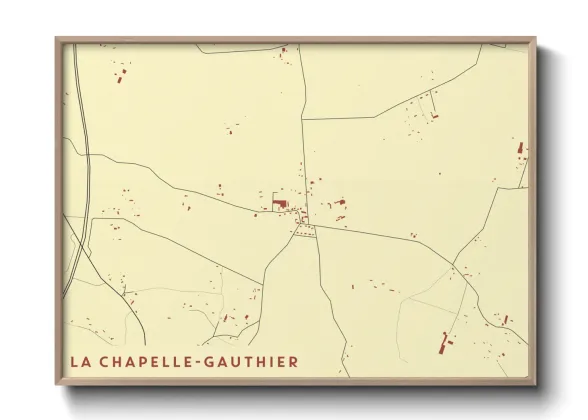 Une affiche de carte sur La Chapelle-Gauthier