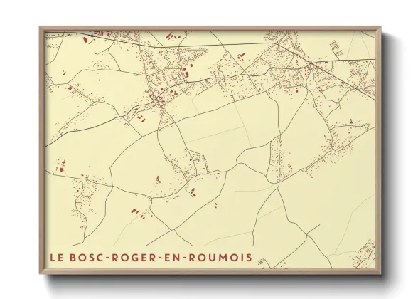 Une affiche de carte sur Le Bosc-Roger-en-Roumois