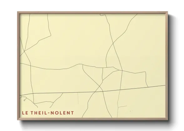 Une affiche de carte sur Le Theil-Nolent