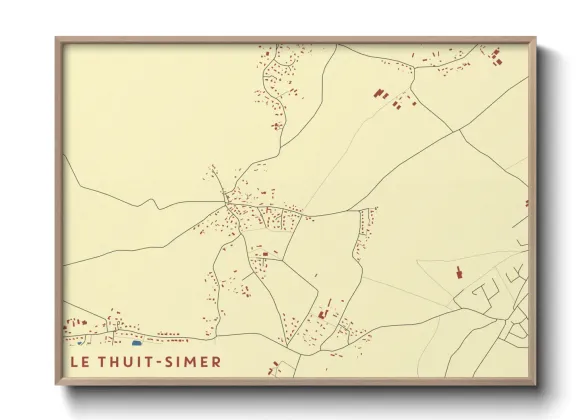 Une affiche de carte sur Le Thuit-Simer