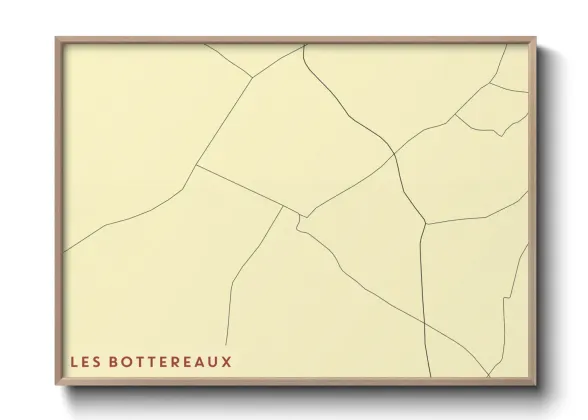 Une affiche de carte sur Les Bottereaux