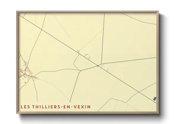 Une affiche de carte sur Les Thilliers-en-Vexin