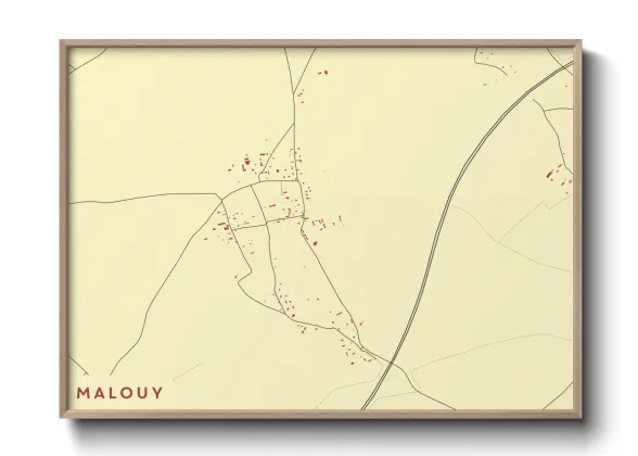 Une affiche de carte sur Malouy