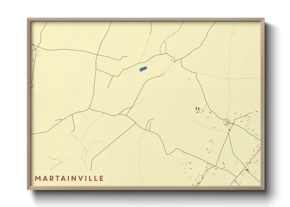 Une affiche de carte sur Martainville