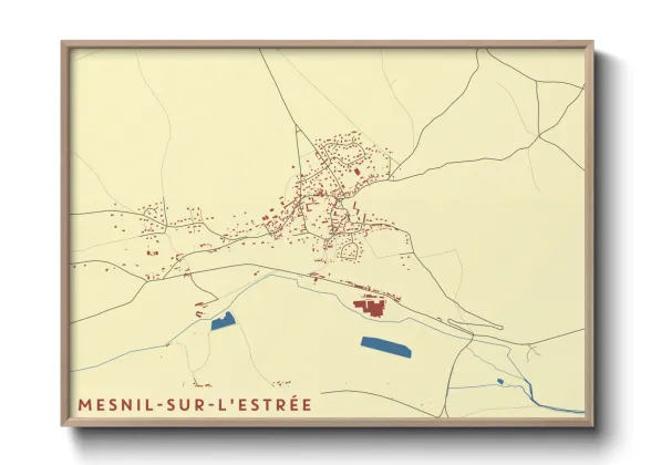 Une affiche de carte sur Mesnil-sur-l'Estrée