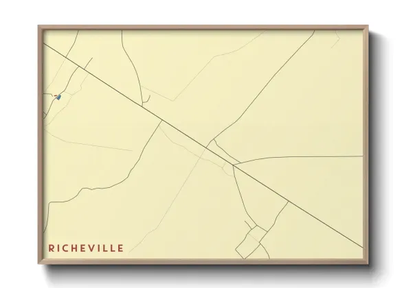 Une affiche de carte sur Richeville