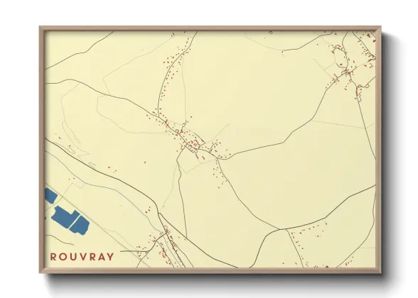 Une affiche de carte sur Rouvray