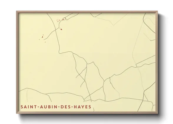 Une affiche de carte sur Saint-Aubin-des-Hayes