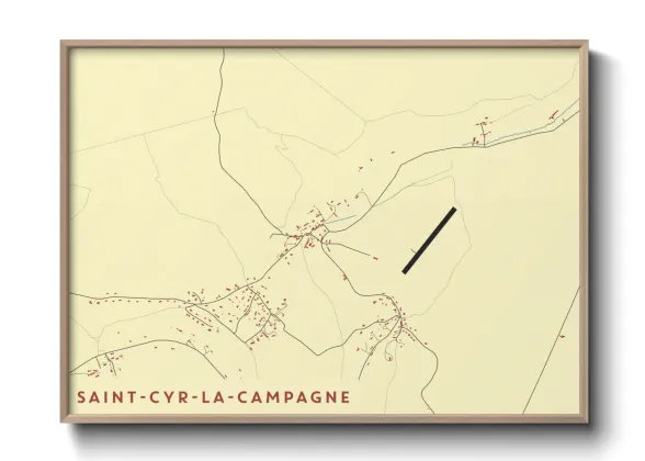Une affiche de carte sur Saint-Cyr-la-Campagne