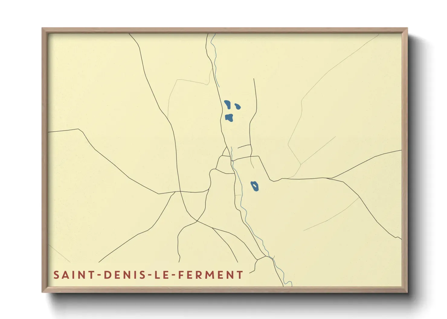 Un poster carteSaint-Denis-le-Ferment