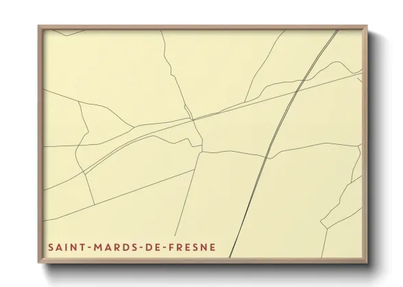 Une affiche de carte sur Saint-Mards-de-Fresne