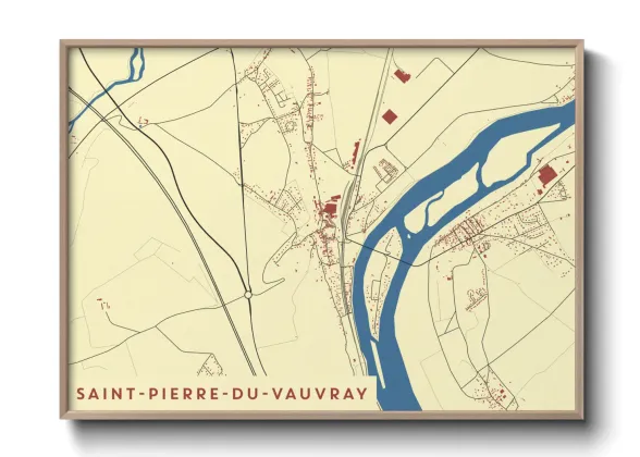 Une affiche de carte sur Saint-Pierre-du-Vauvray